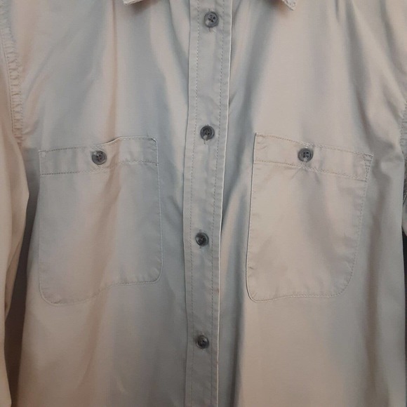LRL Lauren Jeans Co Khaki Button Shirt sz M Timeless Core - Picture 4 of 5